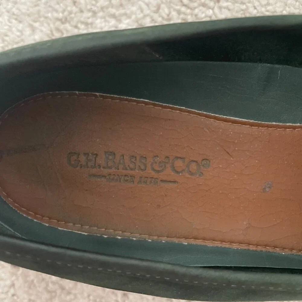 G.H. Bass Willa Weejuns Green Suede Loafers – Women’s Size 10, Classic Flats - Picture 5 of 7